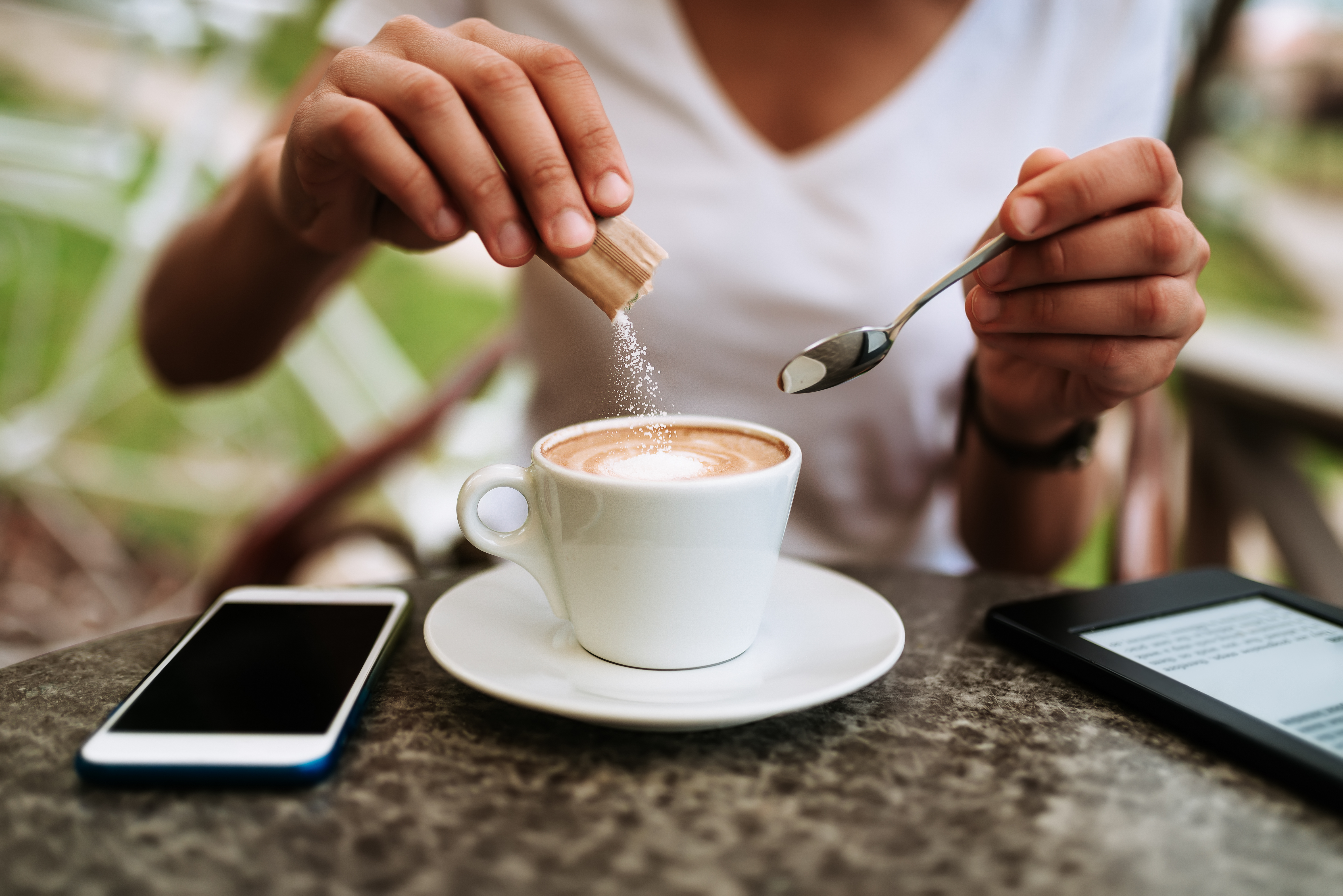 Coffee with or without sugar?