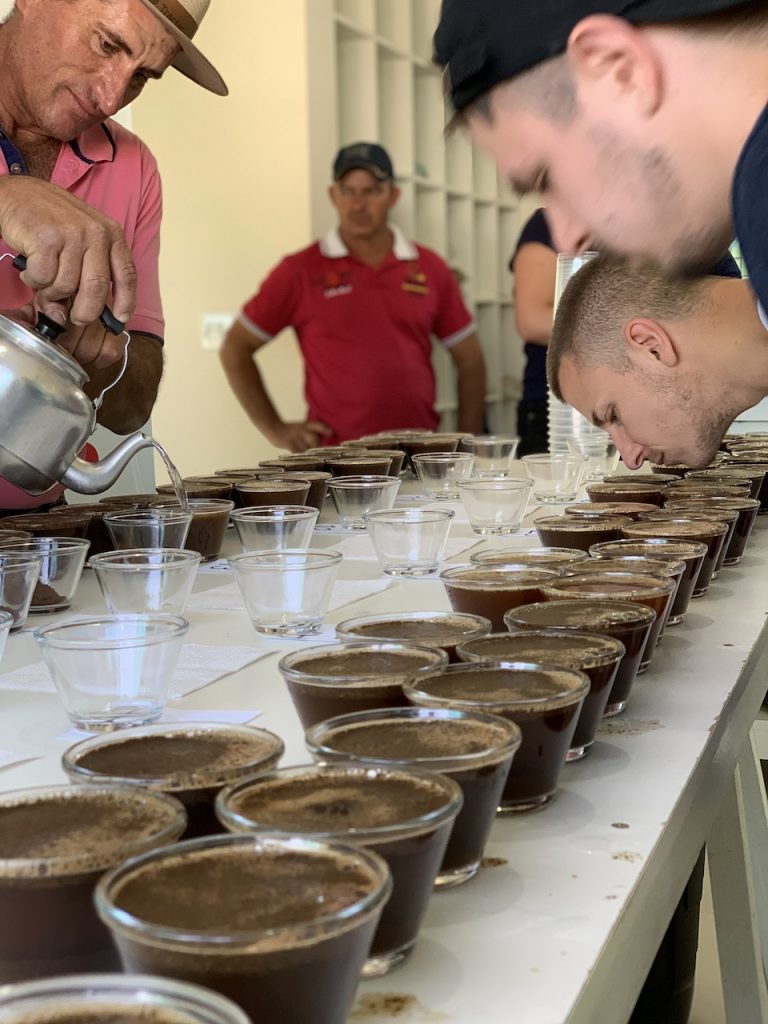 Smell the coffee for the first aromas